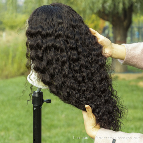 Huashuo Wholesale Good Quality 100% Brazilian Virgin Human Hair 13*6 Lace Front Wig With Baby Hair Wigs